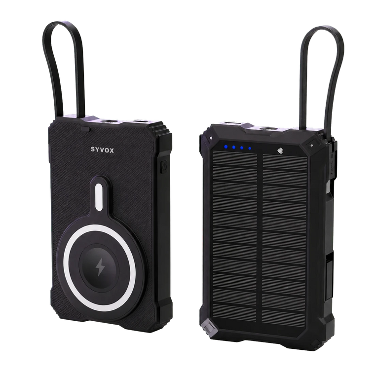 SYVOX Solar 10K Magnetische Powerbank vrijstaand productbeeld