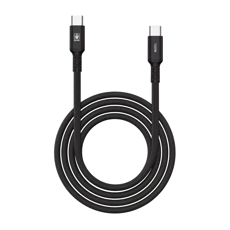 SYVOX Essential 100W USB-C-kabel vrijstaand productbeeld