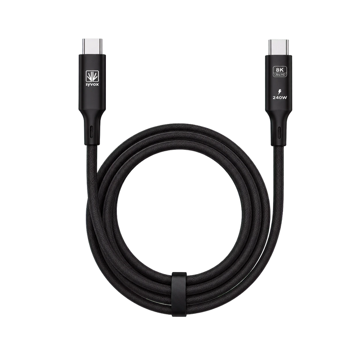 SYVOX Power 240W 40Gbps USB-C Cable