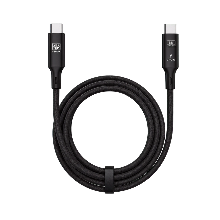 SYVOX Power 240W 40Gbps USB-C-kabel vrijstaand productbeeld